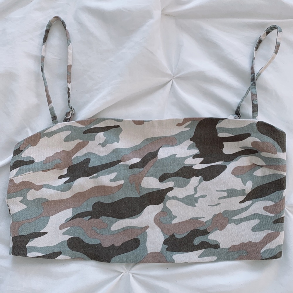 Tigermist army crop top